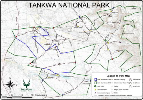 Tankwa Karoo National Park Map Tankwa Karoo National Park Map